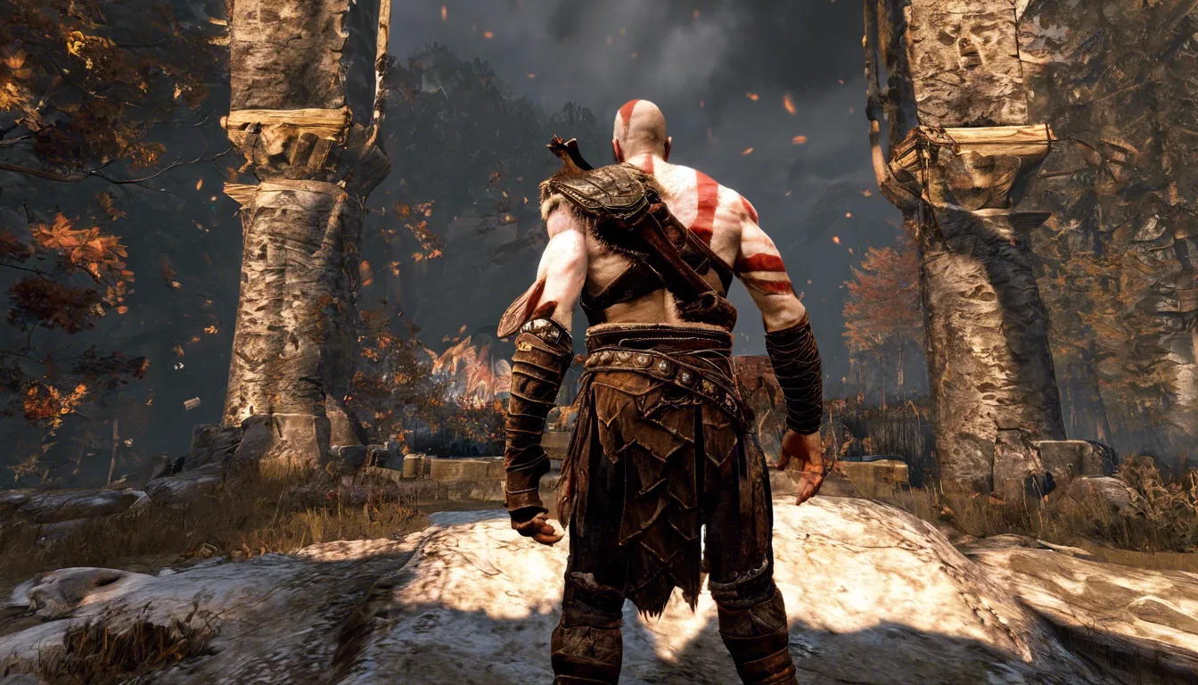 Immersing in the world of God of War on PlayStation.